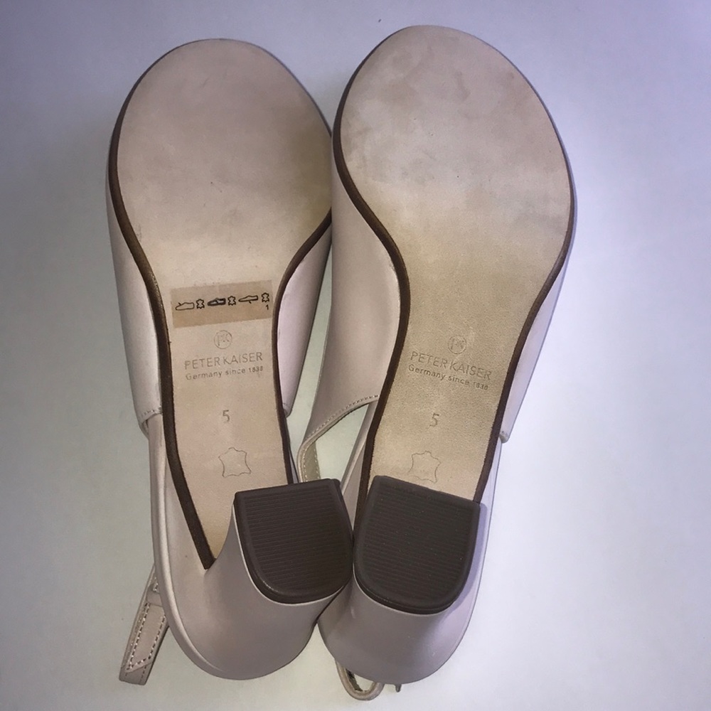 New Peter Kaiser Cream Open Toe Chunky Heel Size 5 - image 8